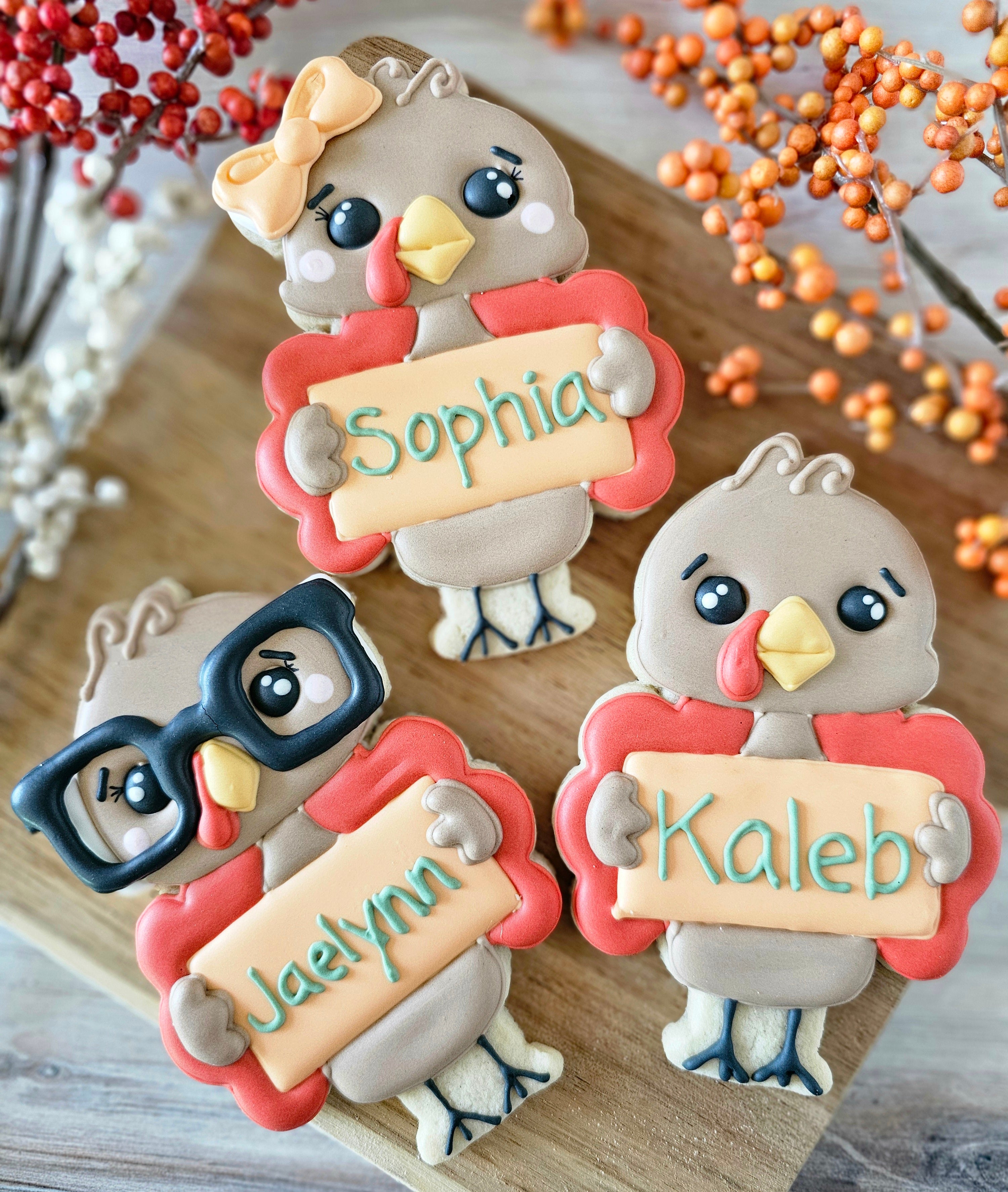 Personalized Turkey Cookies