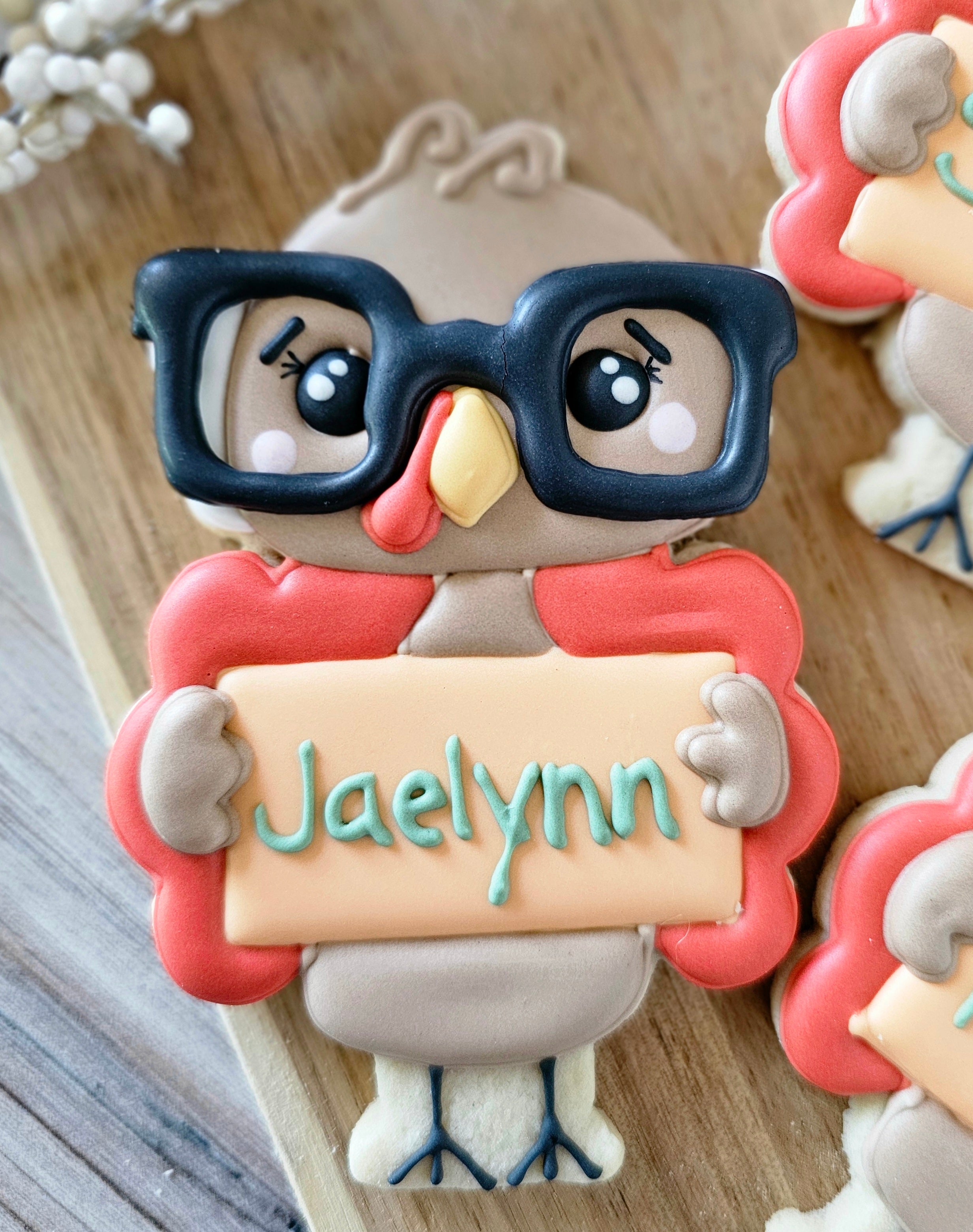 Personalized Turkey Cookies