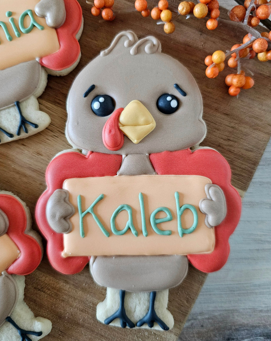 Personalized Turkey Cookies