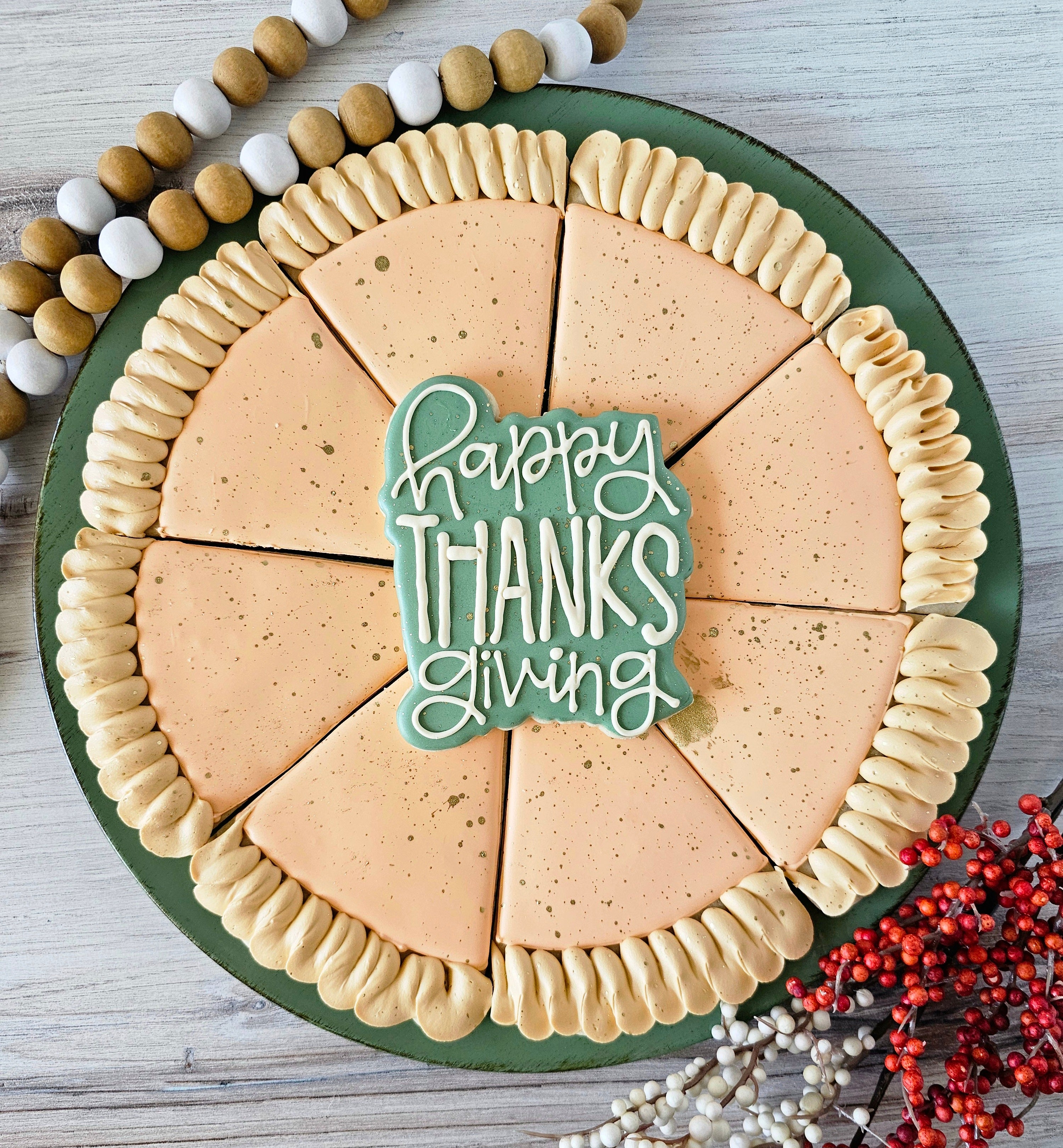 12 Inch Pumpkin Pie Cookie Platter